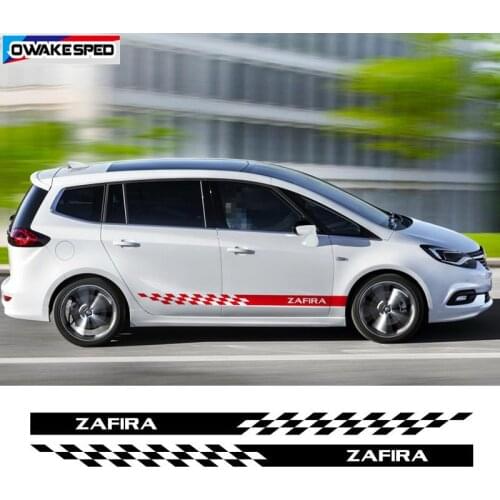 Sport Stripes Car Door Side Skirt Sticker For Volkswagen-Opel ZAFIRA Lift AT MT Auto Body Decor Vinyl Decal Exterior Accessories