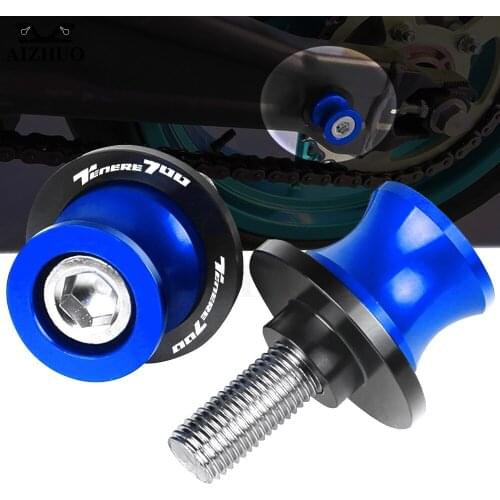 Motorcycle 6MM Stand Screws FOR YAMAHA TENERE700 2019 2020 2021 Tenere700 Swingarm Slider Spools TENERE 700 LOGO CNC Aluminum