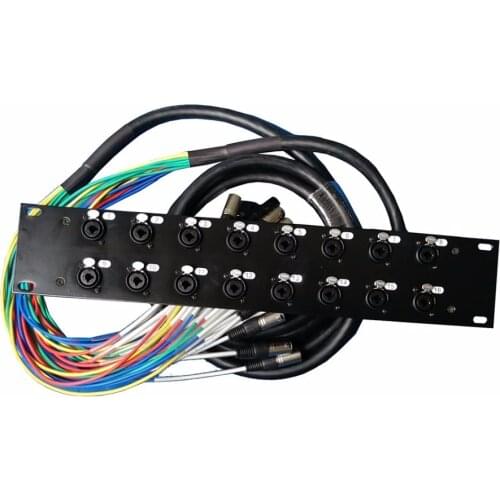 High quality Pro Audio 16 channel 10M 2U rack multicore cables with 6.35 & XLR male Multi-function socket