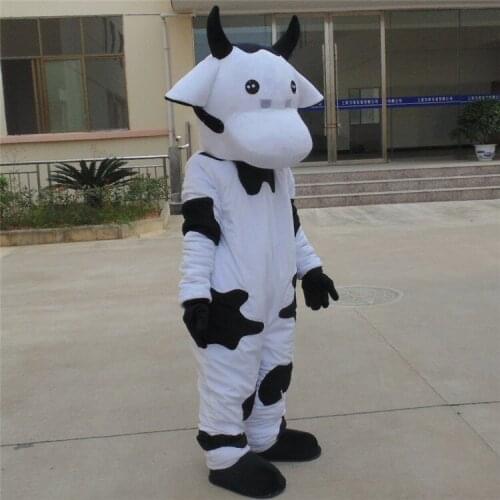 High Quality Cow Mascot Costume Adult Size Halloween Christmas Birthday Party Performances Cartoon Character Costumes