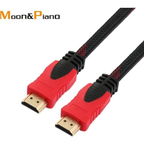 1.5 m Version 1.4 Red and Black Net Double Woven Net TV set-top Box Cable HDMI-compatible HD male to male 1.5M 3M 5M 10M Cable