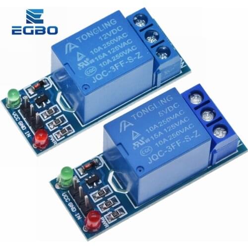 1PCS EGBO 1-Channel Relay 5V 12V low level trigger 1 Channel Relay Module interface Board Shield For PIC AVR DSP ARM MCU