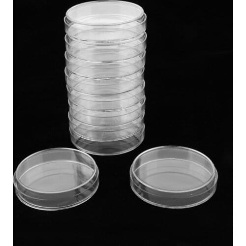 10 Pcs 70mm Sterile Vented Petri Dish, Made of Food-grade Polystyrene