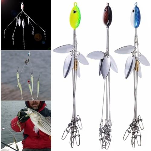 21.5cm 18g 3D Eyes Alabama Umbrella Rig Bait Fishing Group Lure Stainless Snap Swivel Spinner Fake Lure Hard Baits