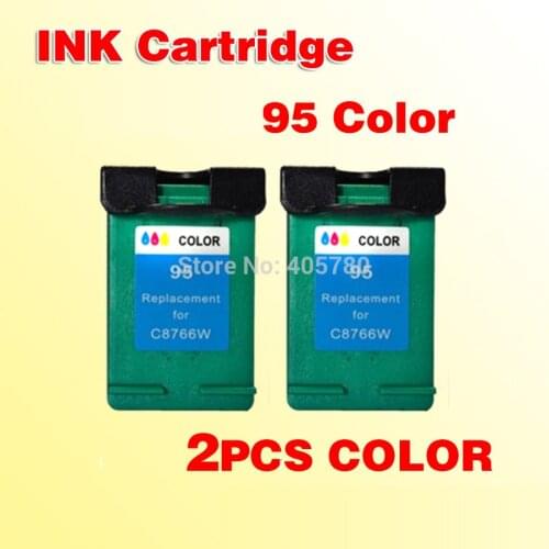 2x color ink cartridges compatible for95 C8766WN compatible for 95 Deskjet 5740/ 6540/ 6840/ 9800/ 9860/6210/ 7210/ 7410