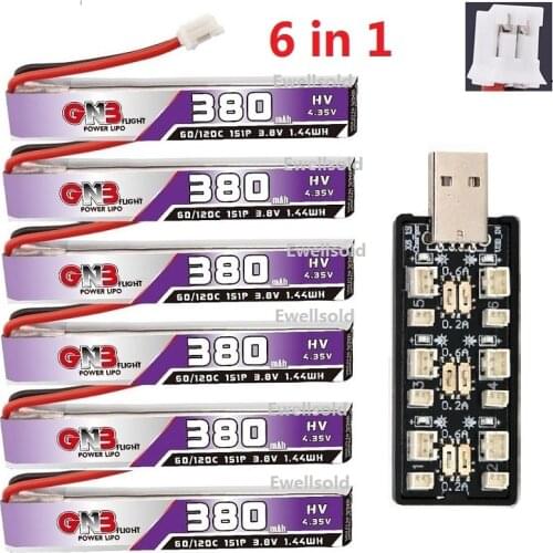 GNB GAONENG 3.8V 380mAh 60C 4.35V Lipo Battery charger For Snapper6/7/8/Mobula7/UR65/US65/UK65/Betafpv65/75 RC FPV Racing Drone