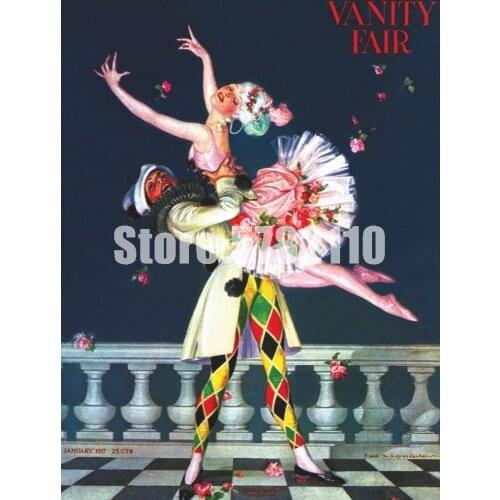Diy Diamond Painting Cross Stitch Harlequin Theater Ballet Rhinestones Crystal Diamond Embroidery Mosaic Needlework Decoration