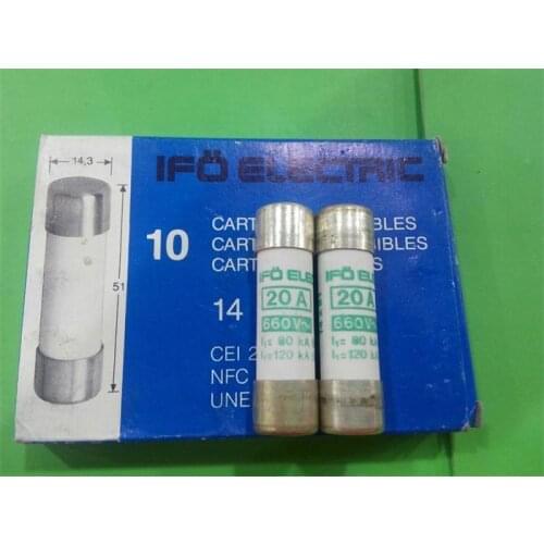Free shipping 5pcs Import fuse fuse ceramic 14X51MM GOULD genuine 20A 500V 120KA