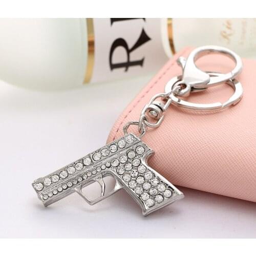 2020 Tinykenro new hot style rhinestone super handsome and beautiful pistol bag wallet keychain