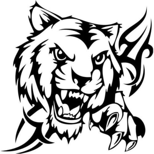 CS-1809# funny vinyl car sticker Fierce tiger waterproof multiple sizes car decal for auto car stickers styling