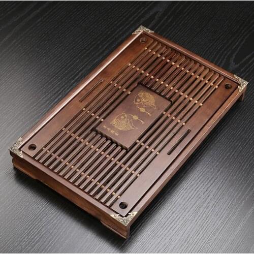 Wood Tea Tray Household Drawer Type Drainage Water Storage Kungfu Tea Set Chinese Tea Ceremony Tools