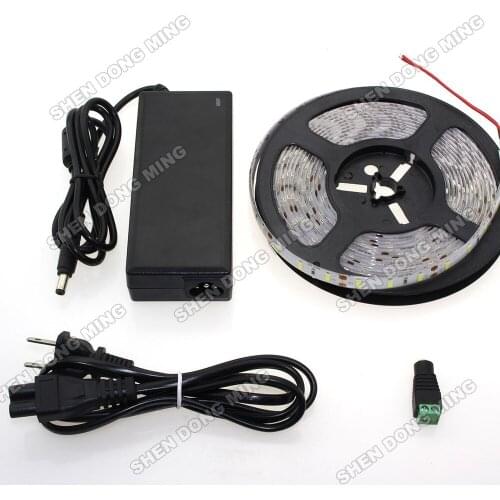 5m smd 5630 flexible LED Strip Light Waterproof IP65 Warm White/Cool White/Red/Blue/Green LED Ribbon tape + 12V 6A power supply