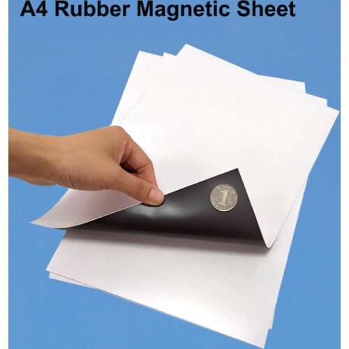 5pcs/lot Flexible Soft A4 0.5/0.75mm rubber Magnetic Sheet Strong stickiness adhesion For DIY Blackboard/freezer Stickers
