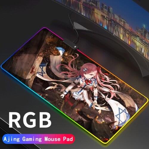Girls Frontline Gaming Mouse Pad RGB Large Mouse Pad Gamer Anime Mouse Mat Computer Mousepad Led Backlight Keyboard Desk Mat