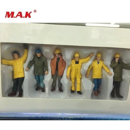 Toys Gift for Children 6pcs/Set 1/50 Scale Scene Accessories Colorful Set#2 Male Construction Figures for Engineering Vehicle