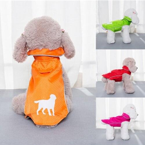 New Pet Dog Rain Coat Waterproof Jackets Outdoor Reflective Dog Vest Jacket For Small Medium Large Dogs Seelveless Dog Raincoat