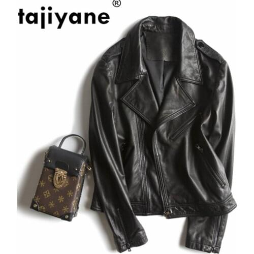Real Leather Genuine Jacket Women Sheepskin Jacket 2021 Spring Clothes Korean Motobiker Short Slim Coat Jacket Women 1916 PY28