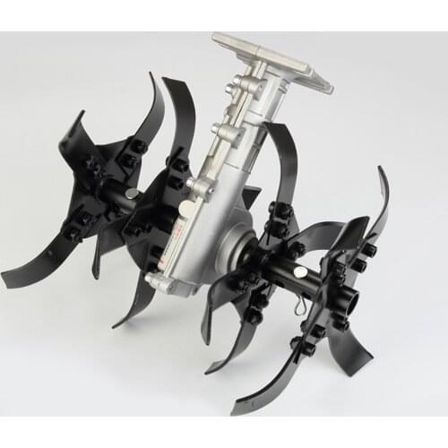 Gasoline power small garden weeder and soil loosener, brush cutter grass wheel tiller cultivator for farmer