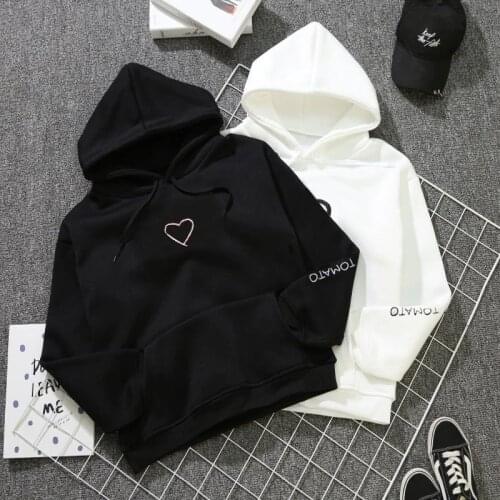 Fashion Love Heart Womens Casual Lover Couples Cotton Blend Sweatshirts For Autumn Pullovers streetwear Print Hoodies