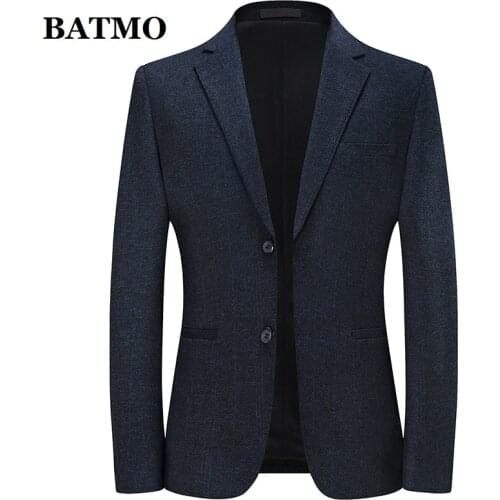 BATMO 2021 new arrival autumn high quality plaid blazer men,male jackets,plus-size M-XXXL 3322