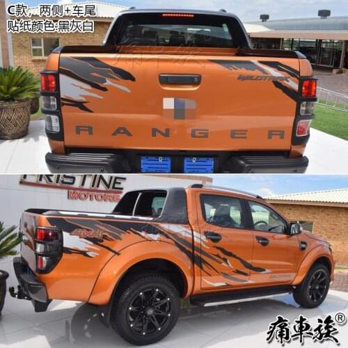FOR Ford Ranger car sticker pickup decoration on both sides of the front raptor F150 personalized custom sticker decal