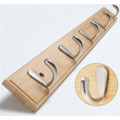 Creative Wall Coat Rack Bathroom Bamboo Wall Hanging Coat Hook Living Room Hook Row Hook Closet Storage Rack