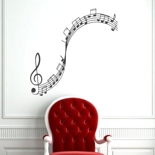 ZOOYOO Music Note Scale Treble Clef Wall sticker Home Art Mural Design Vinyl Decal Kids Nursery Baby Room Decor