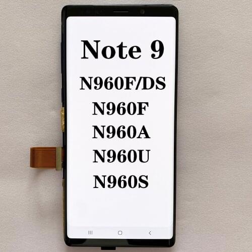ORIGINAL super AMOLED LCD For SAMSUNG Galaxy Note 9 LCD Display With Frame For Galaxy Note 9 Display N960 N960F Touch Screen