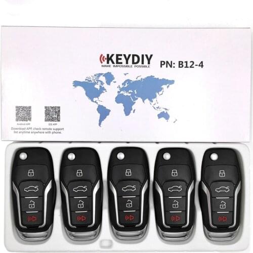 5PCS/LOT, KEYDIY Original Universal B Series Remote Control B12-3 B12-4 KD900K/D900+/URG200/KD-X2 Key Programmer F Style