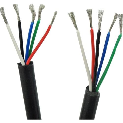 Five Core Black Silicone Wire T12 For HAKKO 936 937 907 Soldering Station Handle Line DIY soldering iron accessories