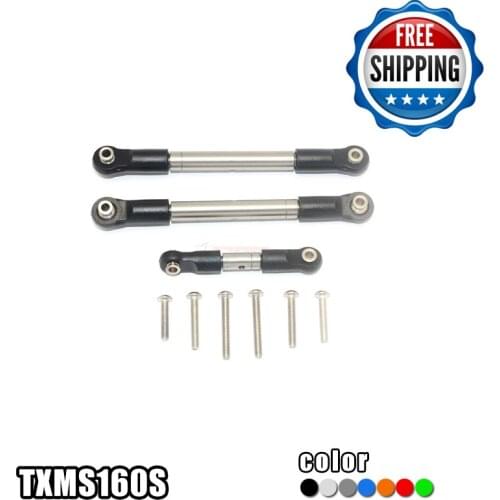 Stainless steel positive/negative teeth adjustable steering + servo lever set for TRAXXAS 1/10 MAXX 89076-4 rc car