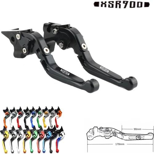 For Yamaha XSR 900 XSR900 ABS 2016-2018 titanium adjustable folding extended CNC motorcycle brake clutch lever with logo