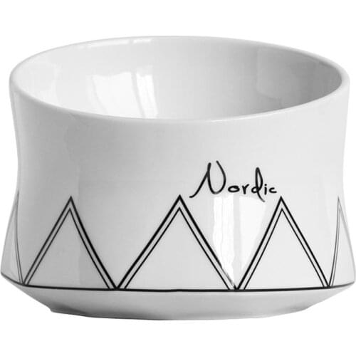 Handmade Pet Bowl Ceramic Drinking Feeder Dog Dual-Use High Rise Bowl Non-Slip Food Container For Home Shop Pet Supplies