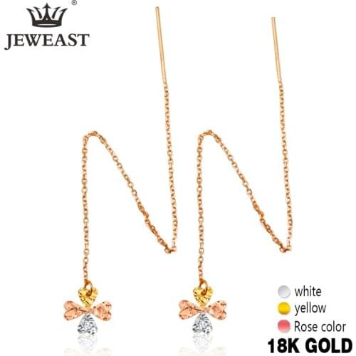 18K Pure Gold Earring Real AU 375 Solid Gold Earrings Nice Gemstone Upscale Trendy Classic Party Fine Jewelry Hot Sell New 2020