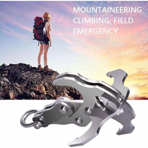 Folding Grappling Hook Outdoor Climbing Adventure Claw Accessories Stainless Steel Multi-purpose Gravity Hook Car Traction