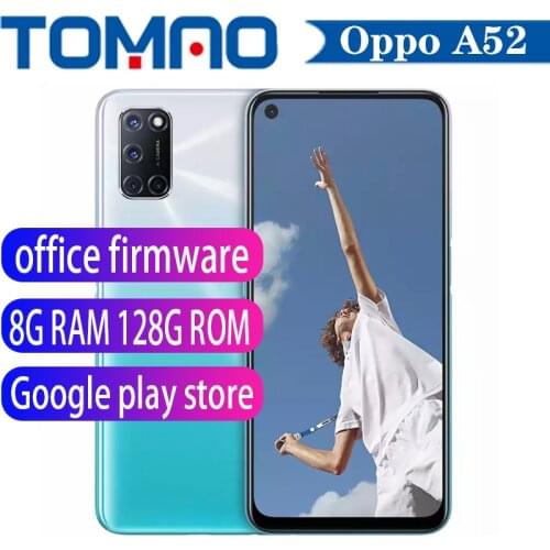 Oppo A52 SmartPhone Snapdragon 665 Octa Core 8GB RAM 128GB ROM 5000mAh 2400x1080P 6.5 inch 12MP Rear four Camera Google play