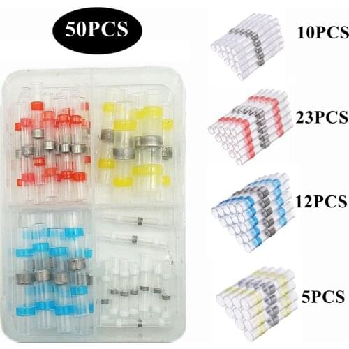 50/100/150/250/550PCS /Box Heat Shrink Wire Connector Waterproof Solder Seal Sleeve Terminals Electrical Wire Butt Splice Kit