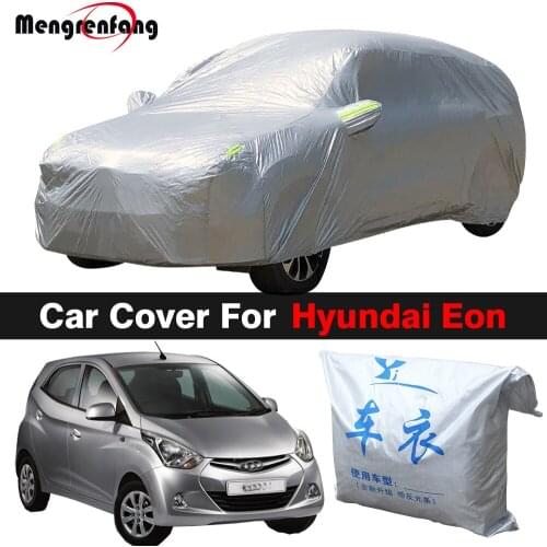 Outdoor Car Cover Auto Anti-UV Sun Shade Rain Snow Resistant Cover Dustproof For Hyundai Eon