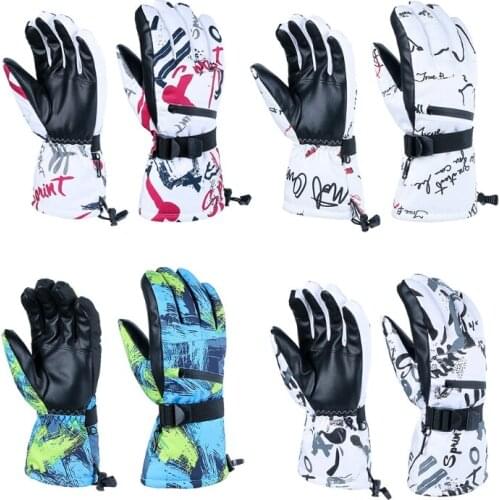 Adult Winter Warm Ski Touchscreen Gloves Waterproof Plush Lined Snowboard Mitten T3LD