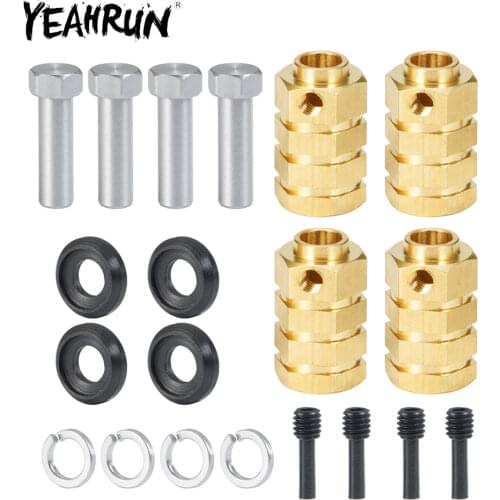 YEAHRUN 4pcs/set Heavy Duty 5/8/9/10/11/12mm Thick 12mm Hex Wheel Hubs for Traxxas TRX-4