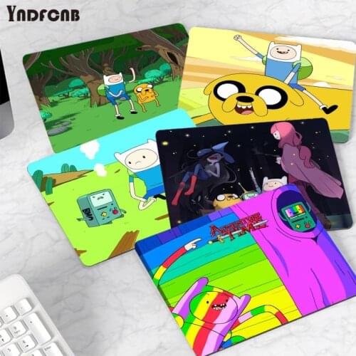 YNDFCNB Cool New Adventure Time Customized MousePads Computer Laptop Anime Mouse Mat Top Selling Wholesale Gaming Pad mouse