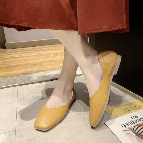 2020 Summer Unique Design Ballet Flats Shoes Women Slip On Loafers Round Toe Mules Ladies Ballerina Soft Zapatos Mujer U19-59