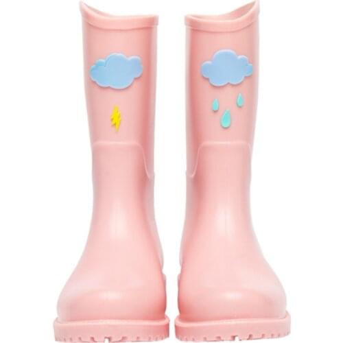 SZY Ladies Fashion Water Shoes Cute Mid-tube Rubber Shoes Waterproof Non-slip Womens Rain Boots