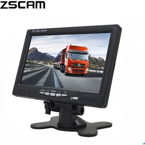 ZSCAM Mini Digital 1024*600 7 Inchs LCD Test Monitor CCTV Surveillance Camera AHD/Analog Security IPS Monitor For Video Camera