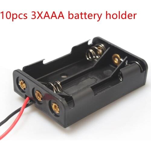 3 AAA battery storage box case holder leads With 3 Slots Container Bag DIY 3XAAA Standard Batteries Charging 10pcs Free shipping