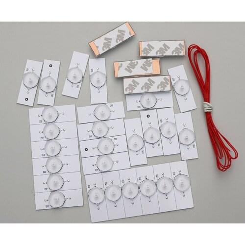 30Pcs 6V SMD Lamp Beads with Optical Lens Fliter for 32-65 inch LED TV Repair(6V with Cable) 100%NEW