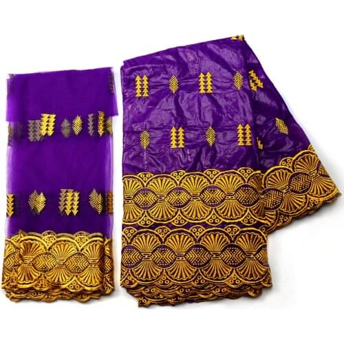 African Embroidery Fabric Tissue Dubai Sewing Material Ankara Bazin Riche Fabric Telas Algodon High Quality Cloth 5+2 yards/lot