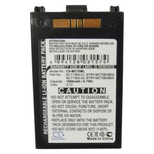 Cameron Sino 1800mAh battery for SYMBOL MC70 MC7004 MC7090 MC75 MC7506 MC7596 MC7596-PZCSKQWA9WR MC7598 82-71363-02 82-71364-01