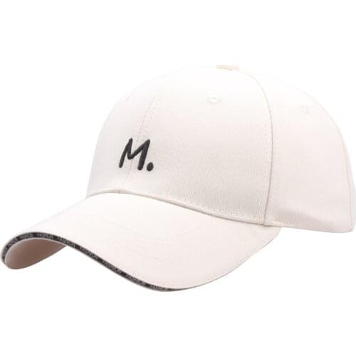 M Embroidery Baseball Caps Summer Outdoor Sports Adjustable Mens Cap for Women Men Solid Snapback Hat Gorra Hombre