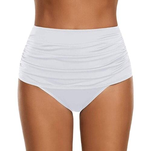 High Waist Bikini Bottoms Ladies Summer Fashion Solid Sexy Bikinis Swim Shorts Bottom Women Swimsuit Women Swimming Panties #YJ